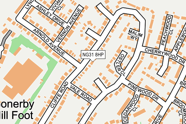 NG31 8HP map - OS OpenMap – Local (Ordnance Survey)
