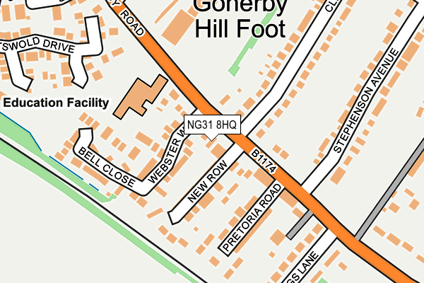 NG31 8HQ map - OS OpenMap – Local (Ordnance Survey)