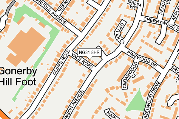 NG31 8HR map - OS OpenMap – Local (Ordnance Survey)