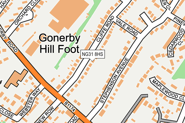 NG31 8HS map - OS OpenMap – Local (Ordnance Survey)