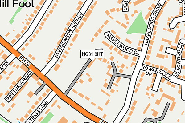 NG31 8HT map - OS OpenMap – Local (Ordnance Survey)