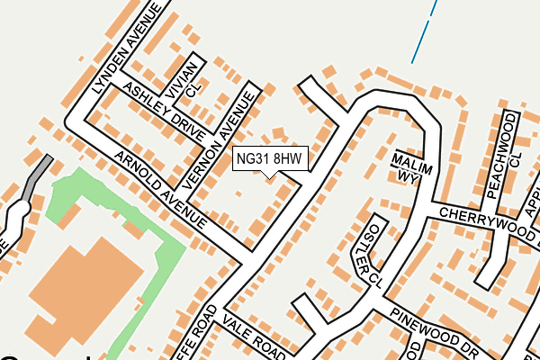 NG31 8HW map - OS OpenMap – Local (Ordnance Survey)