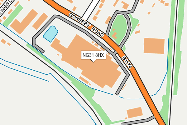 NG31 8HX map - OS OpenMap – Local (Ordnance Survey)