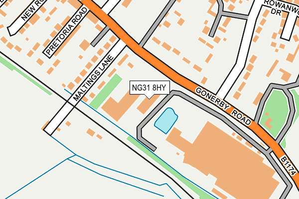 NG31 8HY map - OS OpenMap – Local (Ordnance Survey)