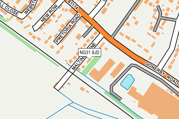 NG31 8JD map - OS OpenMap – Local (Ordnance Survey)