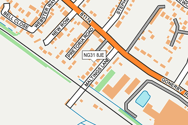 NG31 8JE map - OS OpenMap – Local (Ordnance Survey)