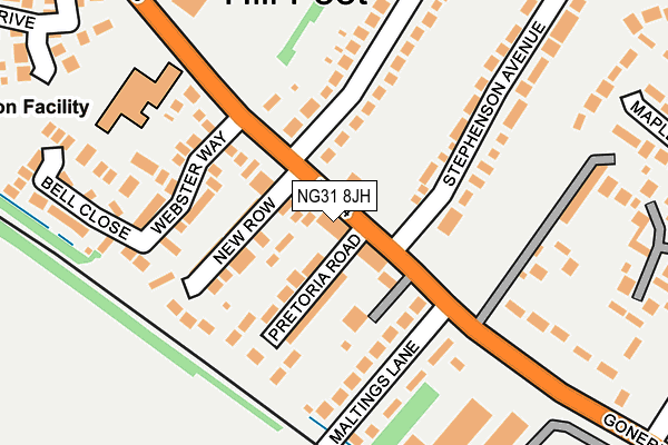 NG31 8JH map - OS OpenMap – Local (Ordnance Survey)