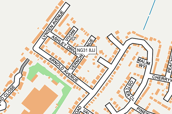 NG31 8JJ map - OS OpenMap – Local (Ordnance Survey)