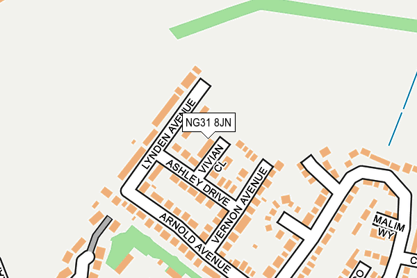 NG31 8JN map - OS OpenMap – Local (Ordnance Survey)