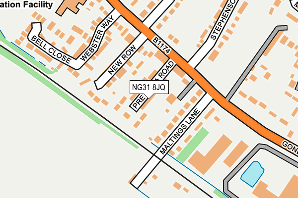 NG31 8JQ map - OS OpenMap – Local (Ordnance Survey)