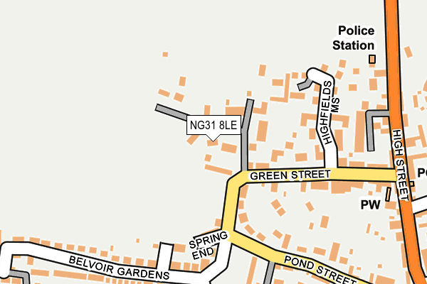 NG31 8LE map - OS OpenMap – Local (Ordnance Survey)