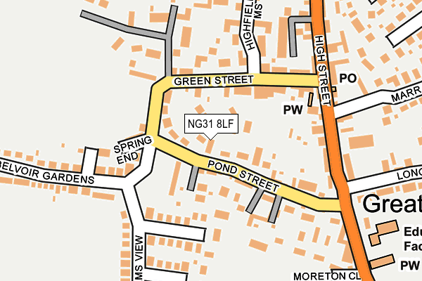 NG31 8LF map - OS OpenMap – Local (Ordnance Survey)