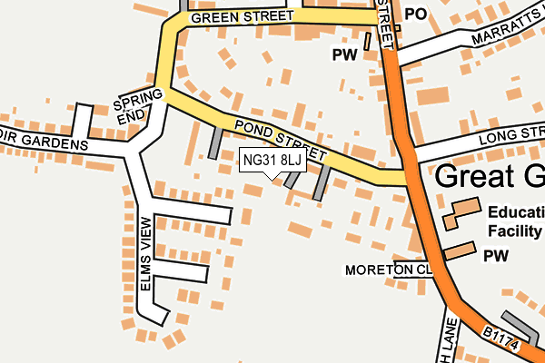 NG31 8LJ map - OS OpenMap – Local (Ordnance Survey)