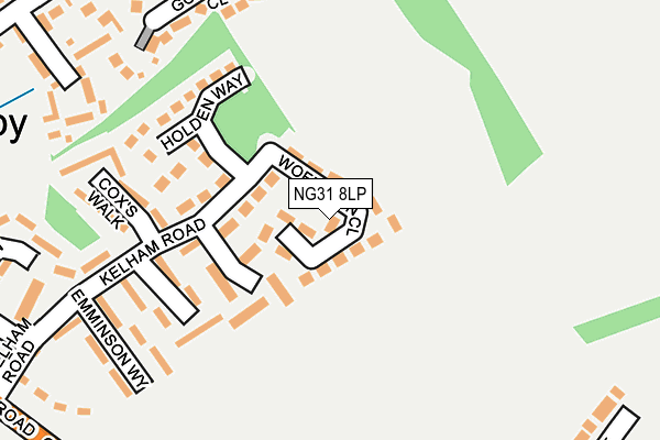 NG31 8LP map - OS OpenMap – Local (Ordnance Survey)