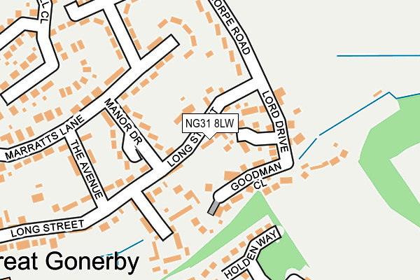 NG31 8LW map - OS OpenMap – Local (Ordnance Survey)