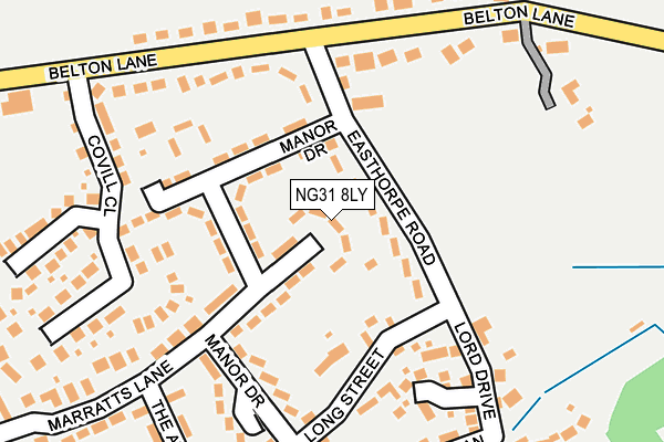 NG31 8LY map - OS OpenMap – Local (Ordnance Survey)