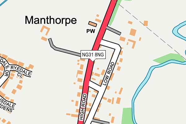 NG31 8NG map - OS OpenMap – Local (Ordnance Survey)