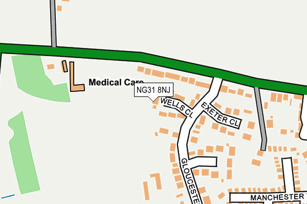 NG31 8NJ map - OS OpenMap – Local (Ordnance Survey)