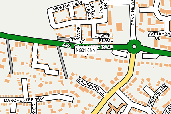 NG31 8NN map - OS OpenMap – Local (Ordnance Survey)