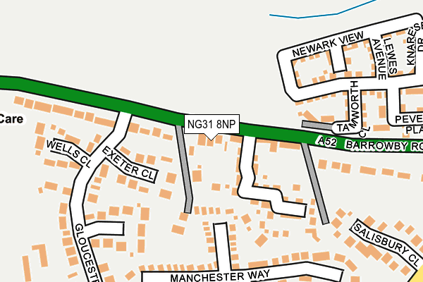 NG31 8NP map - OS OpenMap – Local (Ordnance Survey)