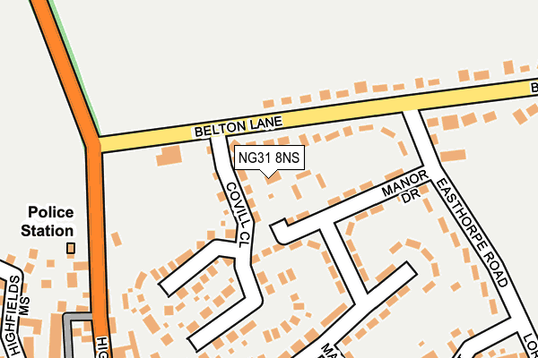 NG31 8NS map - OS OpenMap – Local (Ordnance Survey)
