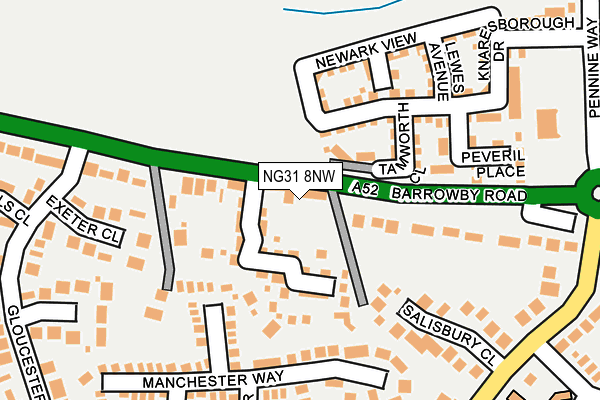 NG31 8NW map - OS OpenMap – Local (Ordnance Survey)