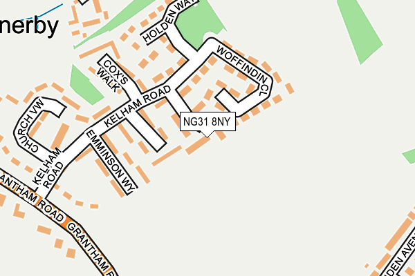 NG31 8NY map - OS OpenMap – Local (Ordnance Survey)