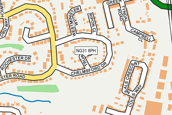 NG31 8PH map - OS OpenMap – Local (Ordnance Survey)