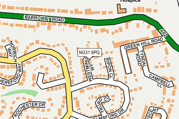 NG31 8PQ map - OS OpenMap – Local (Ordnance Survey)