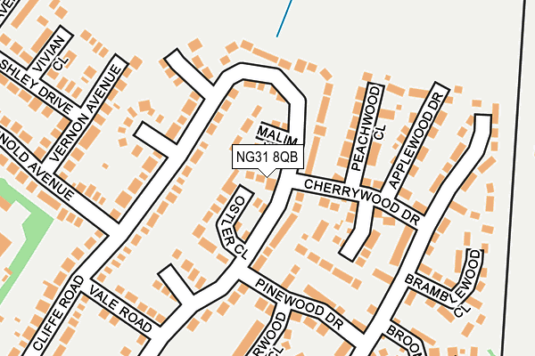 NG31 8QB map - OS OpenMap – Local (Ordnance Survey)