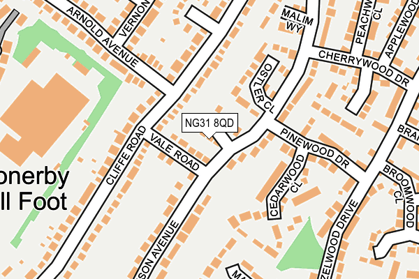 NG31 8QD map - OS OpenMap – Local (Ordnance Survey)