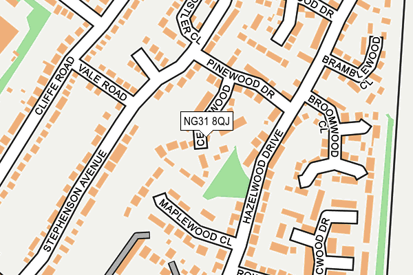 NG31 8QJ map - OS OpenMap – Local (Ordnance Survey)