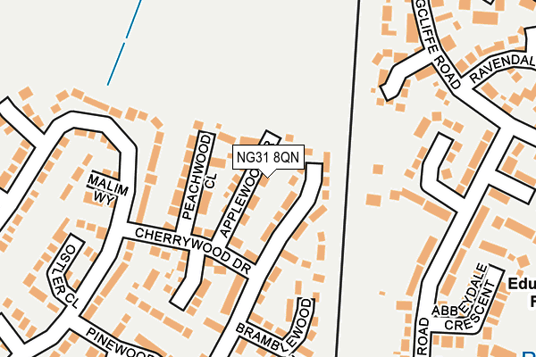 NG31 8QN map - OS OpenMap – Local (Ordnance Survey)