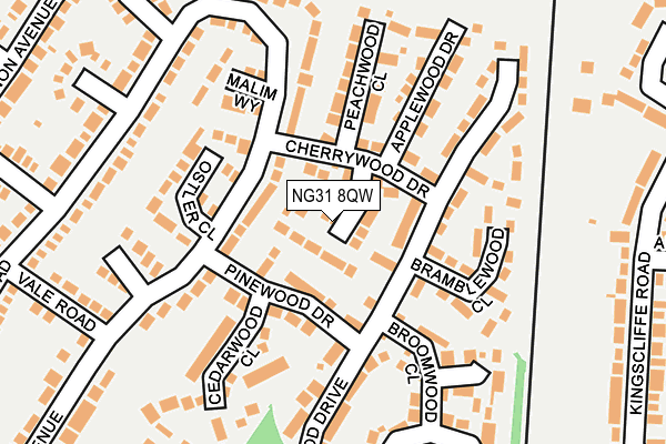 NG31 8QW map - OS OpenMap – Local (Ordnance Survey)