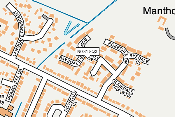 NG31 8QX map - OS OpenMap – Local (Ordnance Survey)