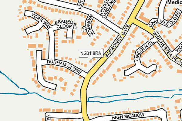 NG31 8RA map - OS OpenMap – Local (Ordnance Survey)