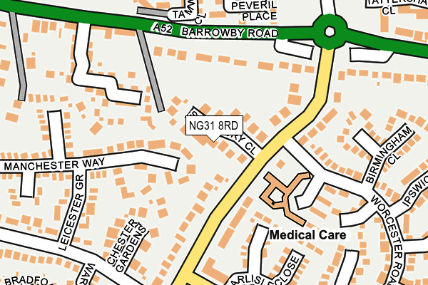 NG31 8RD map - OS OpenMap – Local (Ordnance Survey)