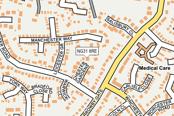 NG31 8RE map - OS OpenMap – Local (Ordnance Survey)