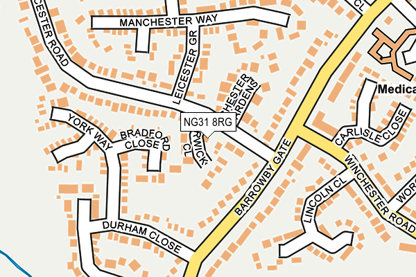 NG31 8RG map - OS OpenMap – Local (Ordnance Survey)