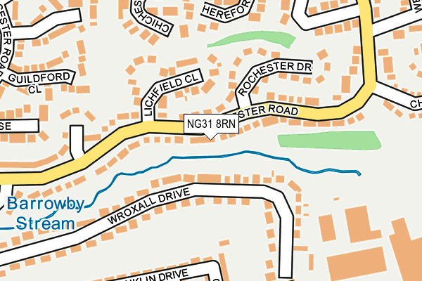 NG31 8RN map - OS OpenMap – Local (Ordnance Survey)