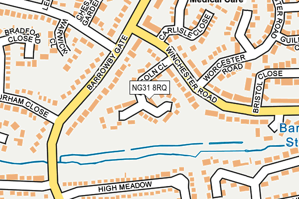 NG31 8RQ map - OS OpenMap – Local (Ordnance Survey)