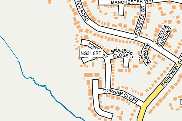 NG31 8RT map - OS OpenMap – Local (Ordnance Survey)