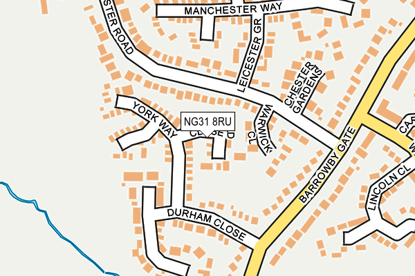 NG31 8RU map - OS OpenMap – Local (Ordnance Survey)