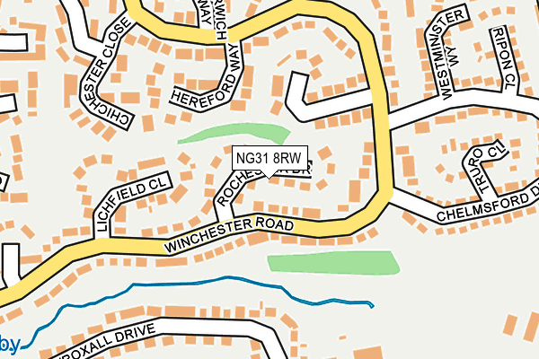 NG31 8RW map - OS OpenMap – Local (Ordnance Survey)