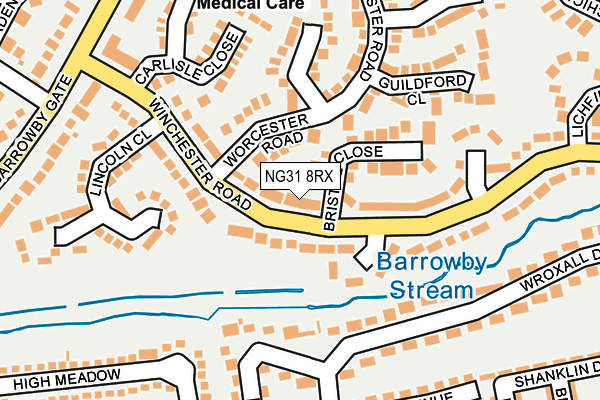 NG31 8RX map - OS OpenMap – Local (Ordnance Survey)