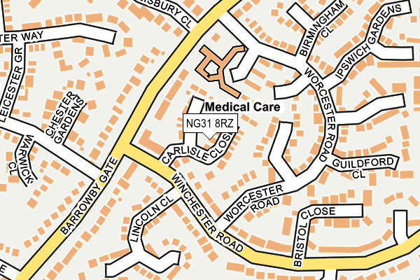 NG31 8RZ map - OS OpenMap – Local (Ordnance Survey)