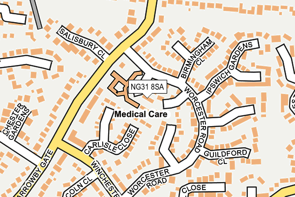 NG31 8SA map - OS OpenMap – Local (Ordnance Survey)