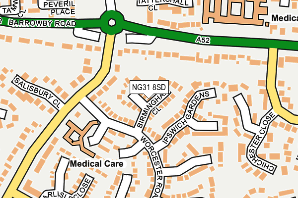 NG31 8SD map - OS OpenMap – Local (Ordnance Survey)