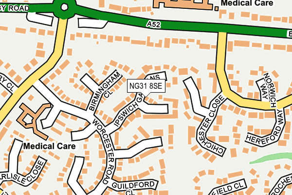 NG31 8SE map - OS OpenMap – Local (Ordnance Survey)