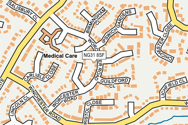 NG31 8SF map - OS OpenMap – Local (Ordnance Survey)